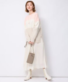 23区 【洗える】ウールカシミヤ カラーブロック ニット