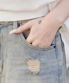 WEGO ダメージデニムハーフパンツ