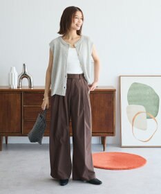 Green Parks ツィード風金釦ニットベスト