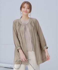 Tiaclasse 【洗える】シアーロングブルゾン