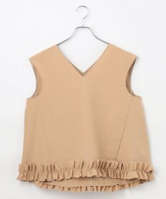 #Newans 【金子綾さんインスタライブご紹介アイテム】〈小柄さんにお勧め〉フリルヘムジレブラウス