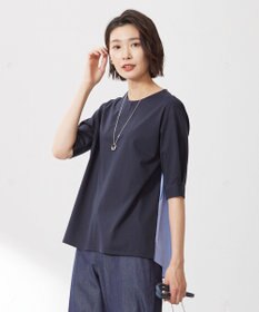 J.PRESS LADIES L プレーティングジャージー ブロッキング カットソー