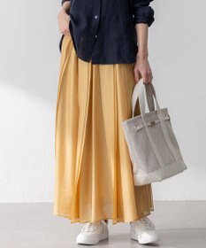 23区 【洗える】ソフトオーガンジー タック スカート