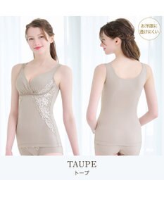 BRADELIS New York 【BRADELIS NewYork peace】綿混キャッチャーカップレースブラキャミ24 ノンワイヤー 補正 下着 ボディスーツ カップ付き ブラトップ