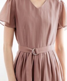 Tiaclasse 【洗える】大人上品なシアータックワンピース