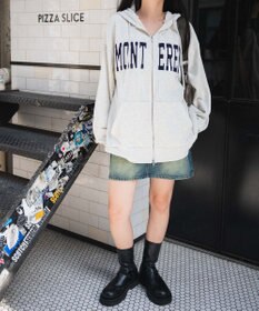 WEGO ロゴWジップビッグパーカー