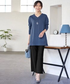 Tiaclasse 【日本製・新色追加・洗える・ストレッチ】エアシルキーワイドパンツ