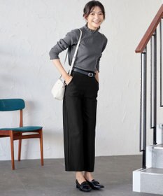 Tiaclasse 【日本製・新色追加・洗える・ストレッチ】エアシルキーワイドパンツ