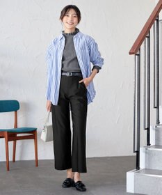 Tiaclasse 【日本製・新色追加・洗える・ストレッチ】エアシルキーワイドパンツ