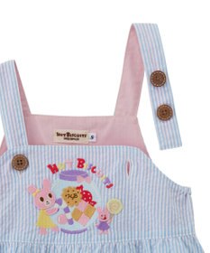 MIKI HOUSE HOT BISCUITS 【70-110cm】 キャビット×お菓子シリーズ サッカー素材ジャンパースカート