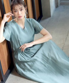 Tiaclasse L 【洗える】大人上品なシアータックワンピース