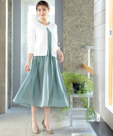 Tiaclasse 【洗える】大人上品なシアータックワンピース