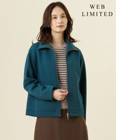J.PRESS LADIES L 【WEB限定カラーあり・季節の変わり目に】ダンボールジャージー ハイネック ブルゾン