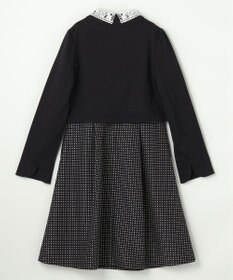 組曲 KIDS 【110-140㎝】 ドットジャガードワンピース＆ジャケットセット