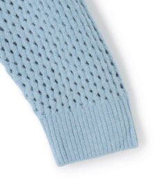 UNFILO L 【野呂佳代さん着用】ふわふわニット メッシュプルオーバー