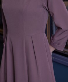 Tiaclasse 【ダブルストレッチ・洗える】フレアワンピース