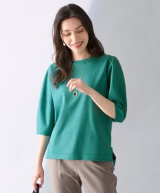 ANY 【洗濯機可】パフスリーブニットプルオーバー