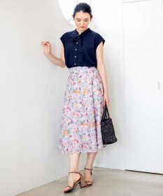 組曲 【洗える・イージーケア】シアーカルゼ ボウタイ ブラウス