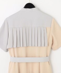 GRACE CONTINENTAL プリーツ配色ワンピース