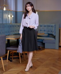 Tiaclasse 【洗える】大人上品なフレアタックスカート