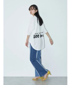 earth music&ecology Ｌｅｅ×ｅ．ｍ．ａ．ｅ　切替デニムフレアパンツ