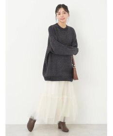 earth music&ecology シャイニーベロアモールチュニック