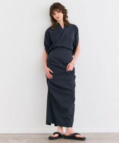 BEIGE， 【接触冷感/UVカット/洗える】YANN / サイドタックIラインロングスカート