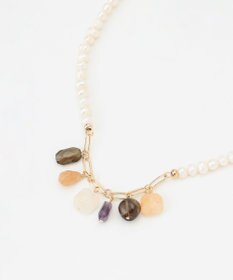 23区 淡水パールイミテーションストーンネックレス