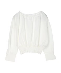 Green Parks 裾シャーリングブラウス