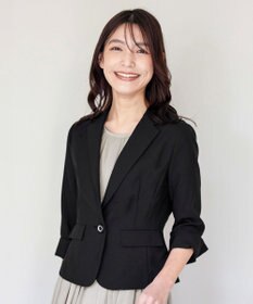 Tiaclasse 【吸水速乾・接触冷感・UVケア・防シワ・洗える】カチオンテーラードジャケット