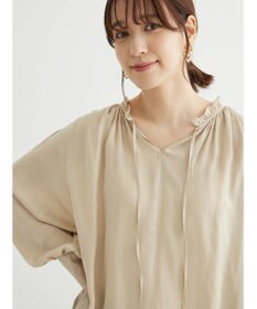Green Parks とろみ衿フリルブラウス