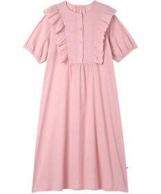 WACOAL ワコール_リラックス＆スリープ ネグリジェ 5分袖 半袖 綿100%(本体) 楊柳素材 ロング丈(ふくらはぎ付近) レディース KNT111 /ワコール