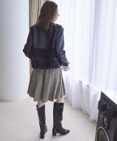YECCA VECCA バックフリルライダースジャケット