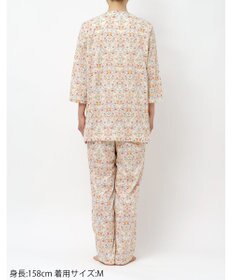 WACOAL パジャマ 綿100%(本体) 天竺素材 ミントン 7分袖 長袖 長ズボン レディース NDT266 /ワコール