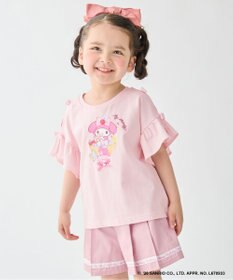 ANY KIDS 【サンリオキャラクターズ×ANY KIDS】ひんやり ファンシーフリル袖Tシャツ マイメロディ×ピンク