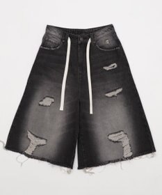 WEGO 【SMサイズ展開】ヴィンテージウォッシュダメージバギーハーフパンツ