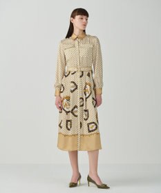 GRACE CONTINENTAL プリントミリタリードレス