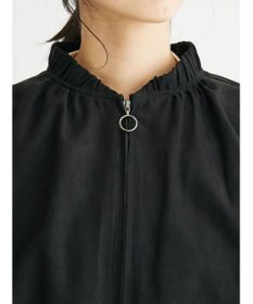 Green Parks スウェード調ギャザーブルゾン