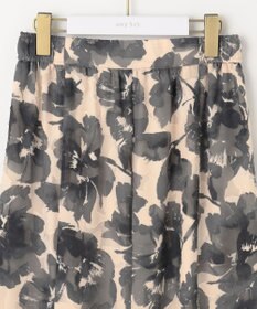 ANY SIS 【洗える】アートフラワープリント スカート