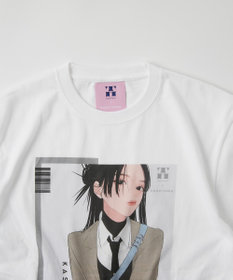 KASHIYAMA tamimoon X KASHIYAMA コラボTシャツ ステッカー5枚セット(YUKI) ホワイト M 女性服・レディース・ウィメンズ・婦人服・女性ファッション (KASHIYAMA>トップス) Tシャツ/カットソー 【通販】【オンワード】