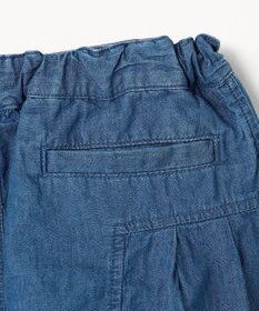 組曲 KIDS 【110-140㎝】 ブルーフラワーデニムキュロット