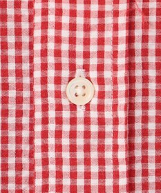 J.PRESS MEN オーガニックコットンサッカーギンガムチェックシャツ