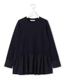 ICB レーヨンシルクストレッチブレンド ドッキングペプラムプルオーバー