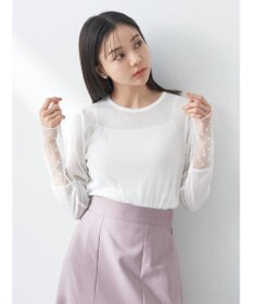 earth music&ecology チュールビジュープルオーバー