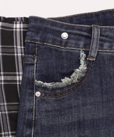 WEGO フェイクスリーブフレアデニム