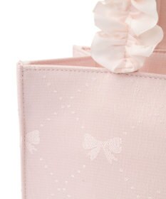 Maison de FLEUR EC限定リボン柄ジャカードスクエアトートS