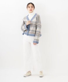 OP／FILA 【OP】ジャガードニットカーディガン