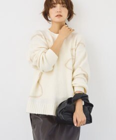 AMERICAN HOLIC ニュアンスライン柄ニットプルオーバー