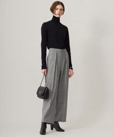 ICB 【洗える】ウール2WAYストレッチ ワイドストレートパンツ