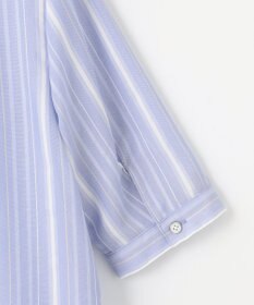 J.PRESS LADIES 【洗える】SHEERストライプ クルーネック ブラウス